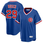 C.Cubs #29 Michael Busch Player Royal T-shirt Cooperstown Collection Limited Gdoa Stitched Jerseys