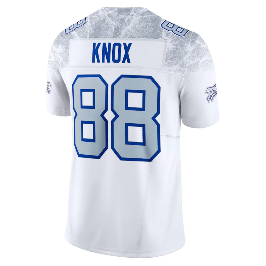 B.Bills #88 Dawson Knox Player White Rivalries Collection Vapor Limited Gdoa Stitched Jerseys