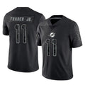 M.Dolphins #11 Dante Trader Jr. Player Black Reflective Limited Game Gdoa Stitched Jerseys