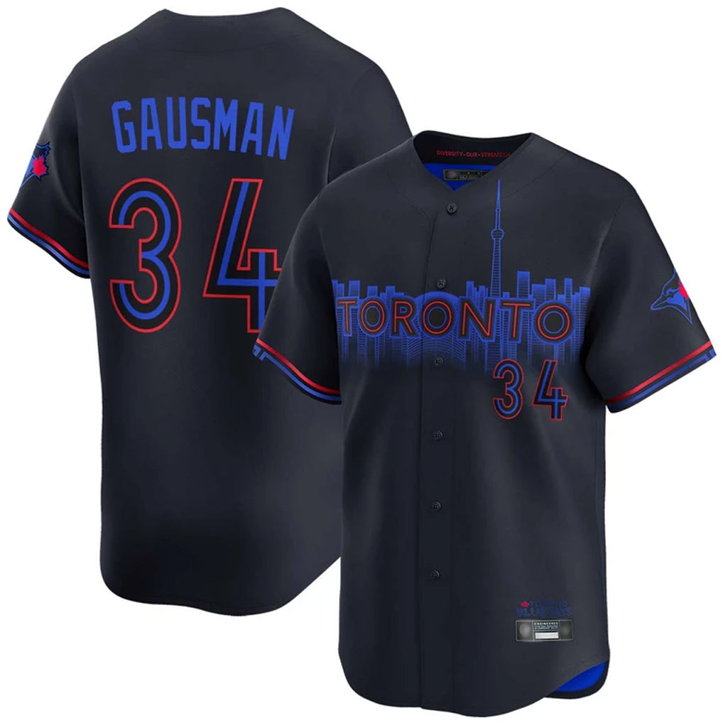 T.Blue Jays #34 Kevin Gausman Player Black City Connect Fdoa Stitched Jerseys