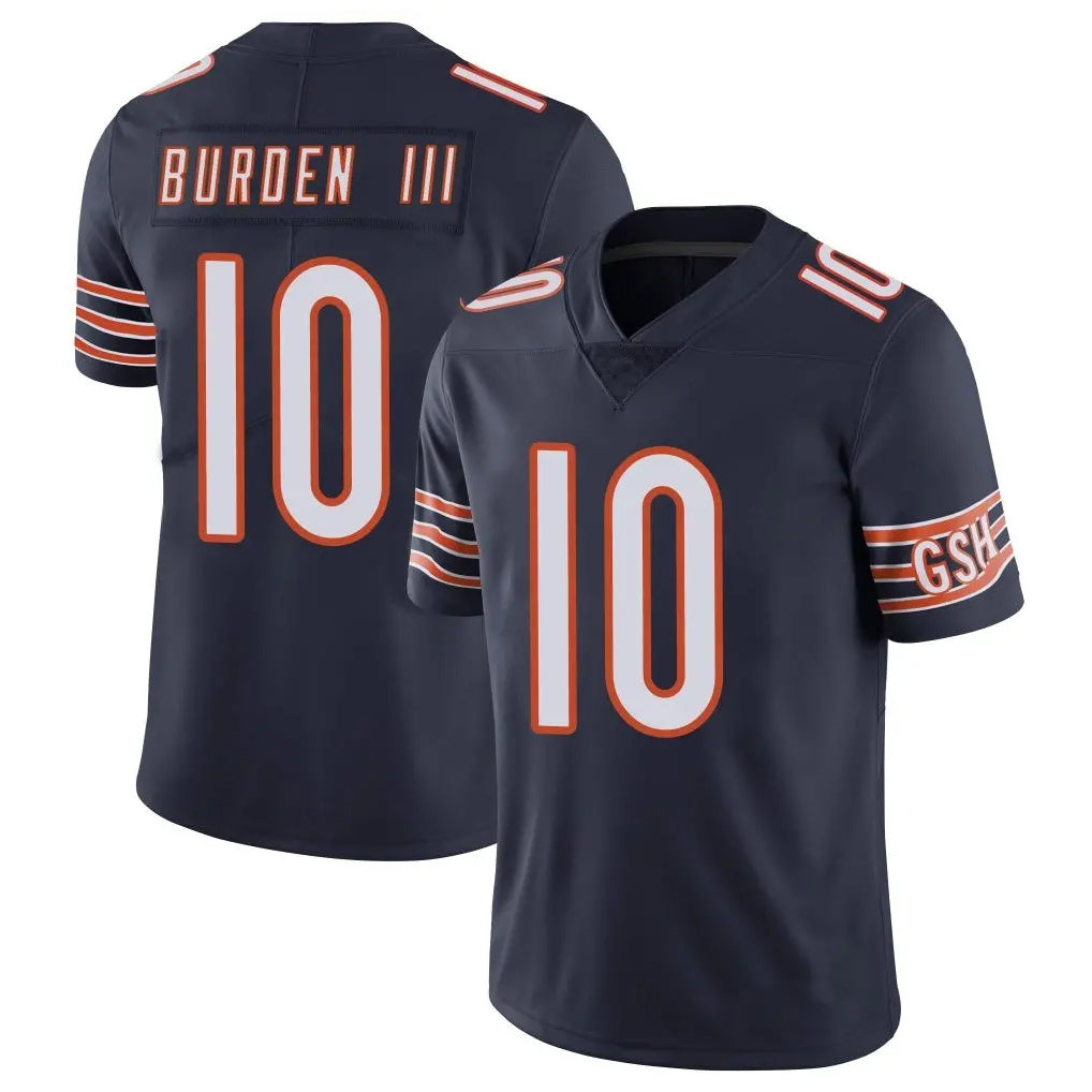C.Bears #10 Luther Burden III Player Navy Vapor Untouchable Limited Home Game Gdoa Stitched Jerseys