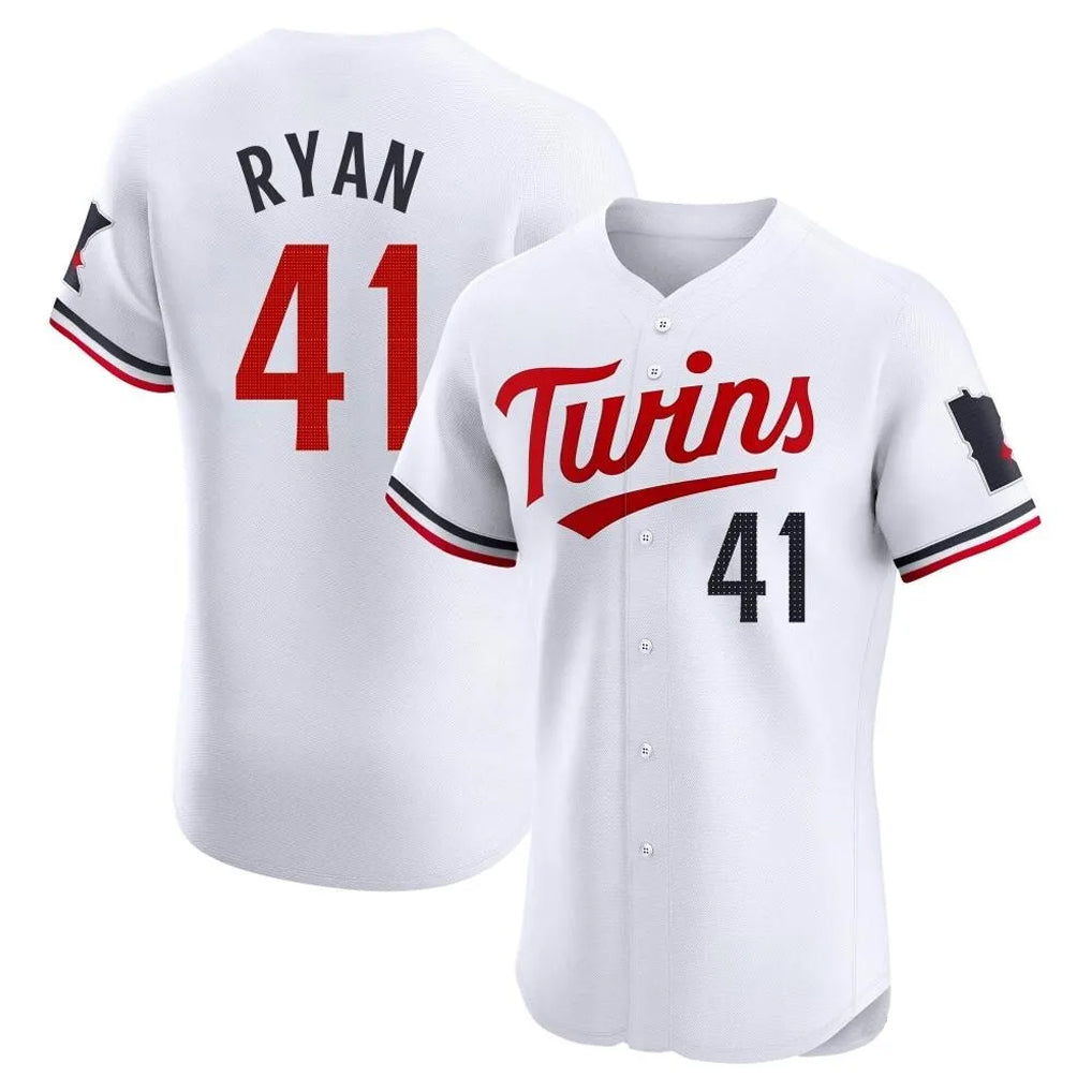 M.Twins #41 Joe Ryan Player White Home Limited Elite Fdoa Stitched Jerseys