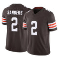C.Browns #2 Shedeur Sanders Player Brown Vapor F.U.S.E. Limited Home Game Gdoa Stitched Jerseys