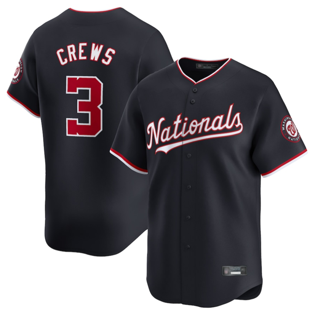 W.Nationals #3 Dylan Crews Player Navy Limited Fdoa Stitched Jerseys