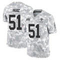 NO.Saints #51 Cesar Ruiz Player Arctic Camo Salute To Service Limited Game Gdoa Stitched Jerseys