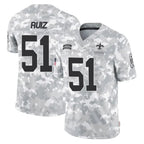 NO.Saints #51 Cesar Ruiz Player Arctic Camo Salute To Service Limited Game Gdoa Stitched Jerseys