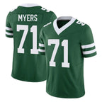NY.Jets #71 Josh Myers Player Green Legacy Limited Vapor F.U.S.E. Home Game Gdoa Stitched Jerseys