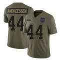 B.Bills #44 Joe Andreessen Player Olive Salute to Service Vapor F.U.S.E. Limited Gdoa Stitched Jerseys