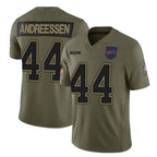 B.Bills #44 Joe Andreessen Player Olive Salute to Service Vapor F.U.S.E. Limited Gdoa Stitched Jerseys