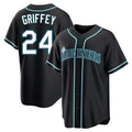 S.Mariners #24 Ken Griffey Jr Player Black Fashion Home Limited Fdoa Stitched Jerseys