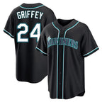 S.Mariners #24 Ken Griffey Jr Player Black Fashion Home Limited Fdoa Stitched Jerseys