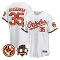B.Orioles #35 Adley Rutschman Player White 30th Anniversary of 2131 Home Game Gdoa Stitched Jerseys