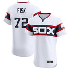 C.White Sox #72 Carlton Fisk Player White T-shirt Limited Elite Home Gdoa Stitched Jerseys