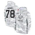 NO.Saints #78 Erik McCoy Player Arctic Camo Salute to Service Pullover Hoodies Limited Game Gdoa Stitched Jerseys