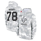 NO.Saints #78 Erik McCoy Player Arctic Camo Salute to Service Pullover Hoodies Limited Game Gdoa Stitched Jerseys