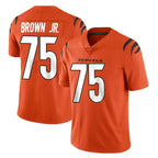 C.Bengals #75 Orlando Brown Jr. Player Orange Vapor Untouchable Limited Home Game Gdoa Stitched Jerseys