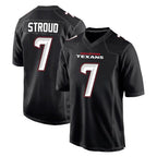 H.Texans #7 CJ Stroud Player Carbon Black Fashion Home Game Gdoa Stitched Jerseys
