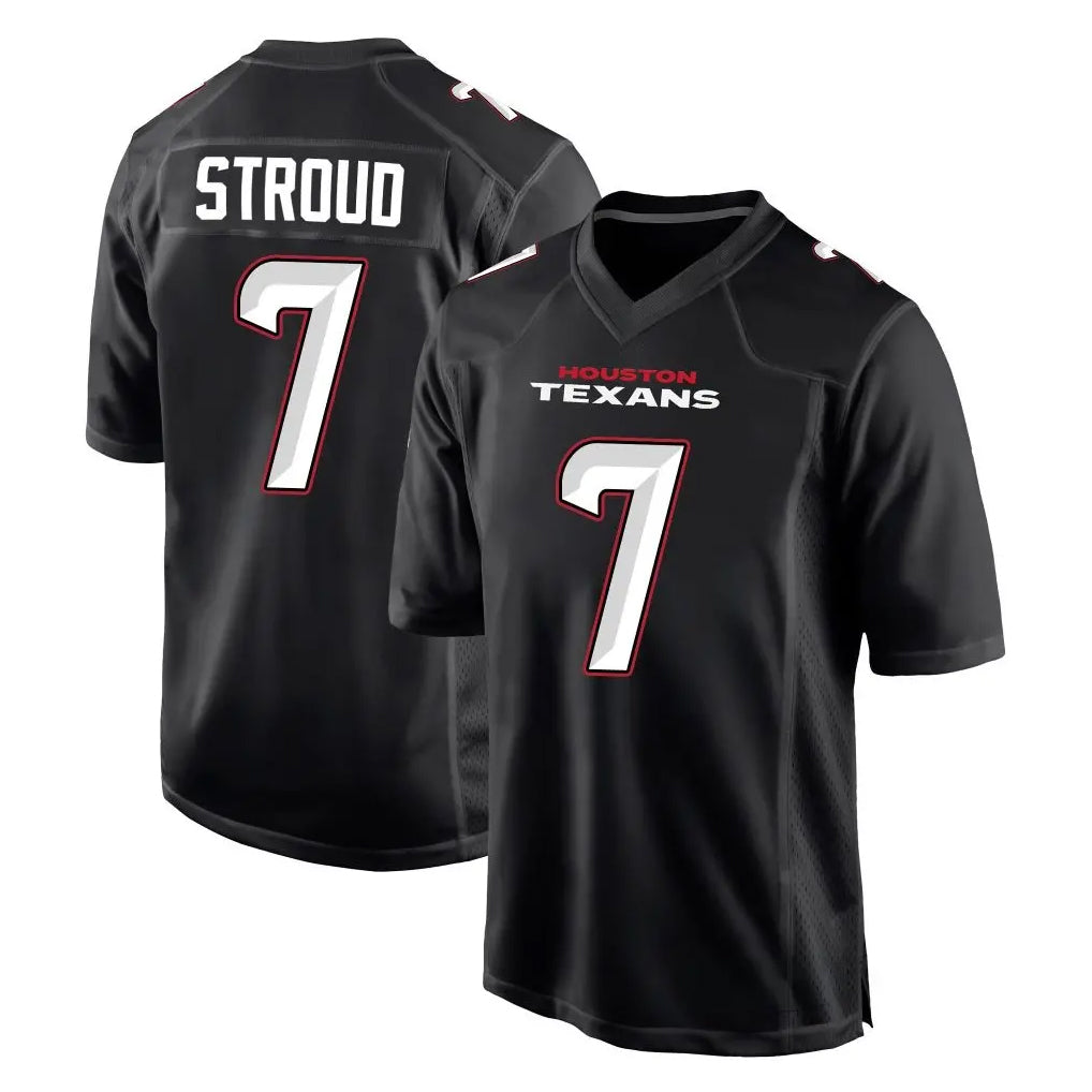 H.Texans #7 CJ Stroud Player Carbon Black Fashion Home Game Gdoa Stitched Jerseys