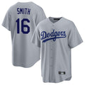 LA.Dodgers #16 Will Smith Player Gray Game Fdoa Stitched Jerseys