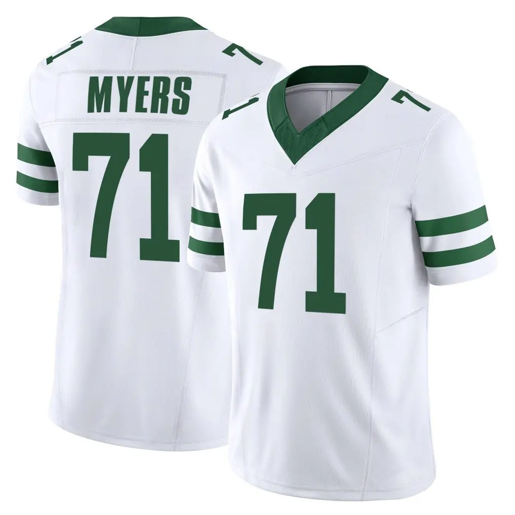 NY.Jets #71 Josh Myers Player White Legacy Limited Vapor F.U.S.E. Home Game Gdoa Stitched Jerseys