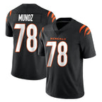 C.Bengals #78 Anthony Munoz Player Black Vapor Untouchable Limited Home Game Gdoa Stitched Jerseys
