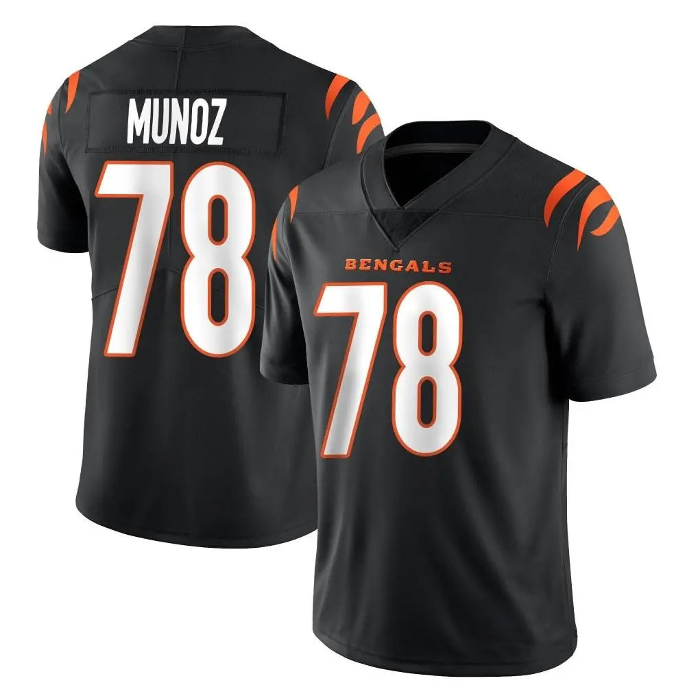C.Bengals #78 Anthony Munoz Player Black Vapor Untouchable Limited Home Game Gdoa Stitched Jerseys