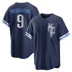 KC.Royals #9 Vinnie Pasquantino Player Navy City Connect Home Game Gdoa Stitched Jerseys