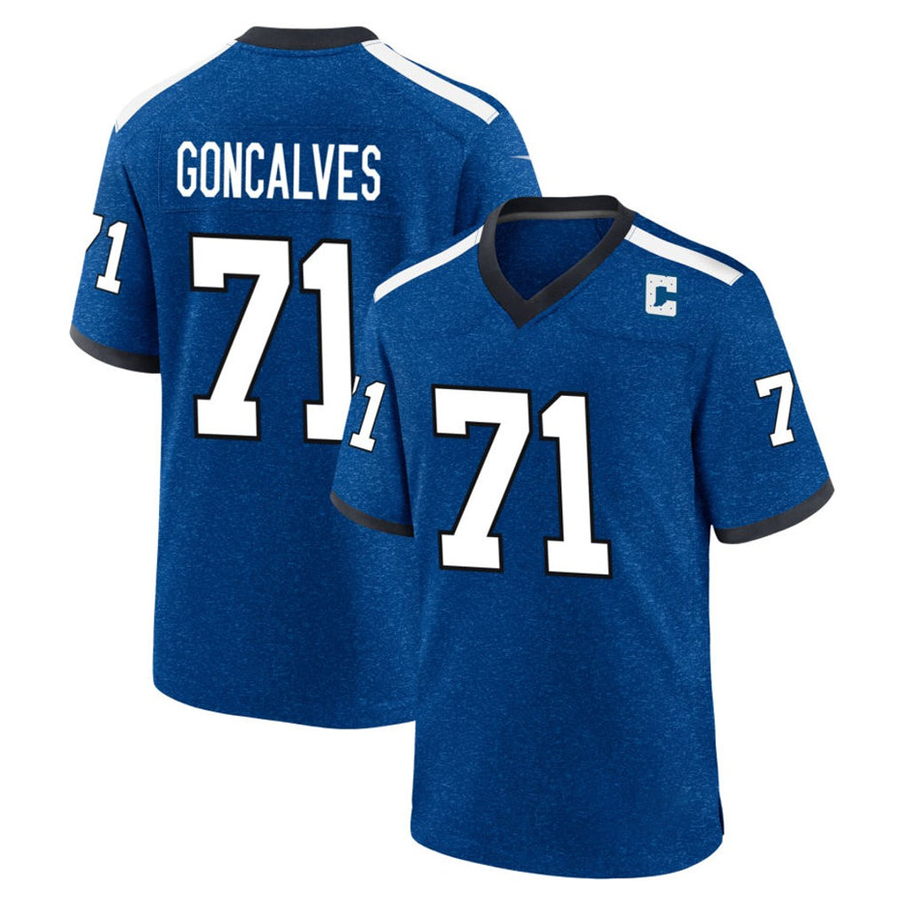 IN.Colts #71 Matt Goncalves Player Royal Alternate Indiana Nights Home Game Gdoa Stitched Jerseys