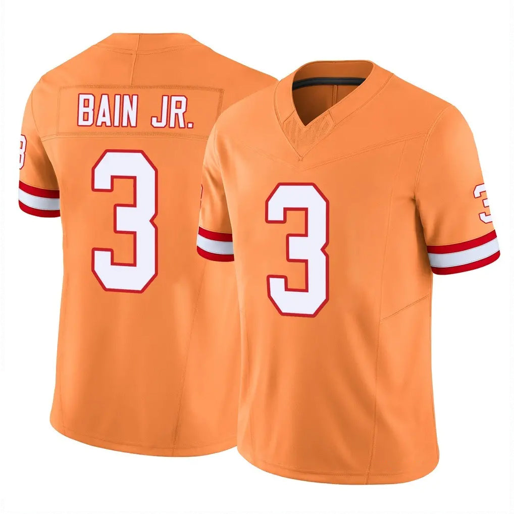 TB.Buccaneers #3 Rueben Bain Jr. Player Orange Limited Vapor F.U.S.E. Home Game Gdoa Stitched Jerseys