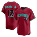 A.Diamondbacks #12 Lourdes Gurriel Jr Player Red Limited Home Game Gdoa Stitched Jerseys