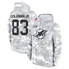 M.Dolphins #83 Kevin Coleman Jr. Player Arctic Camo Salute to Service Hoodies Limited Game Gdoa Stitched Jerseys