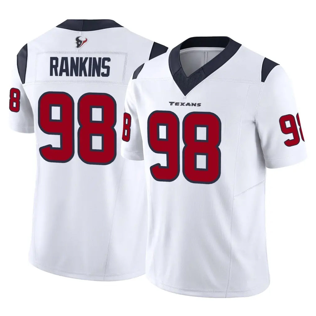 H.Texans #98 Sheldon Rankins Player White Limited Vapor F.U.S.E. Home Game Gdoa Stitched Jerseys