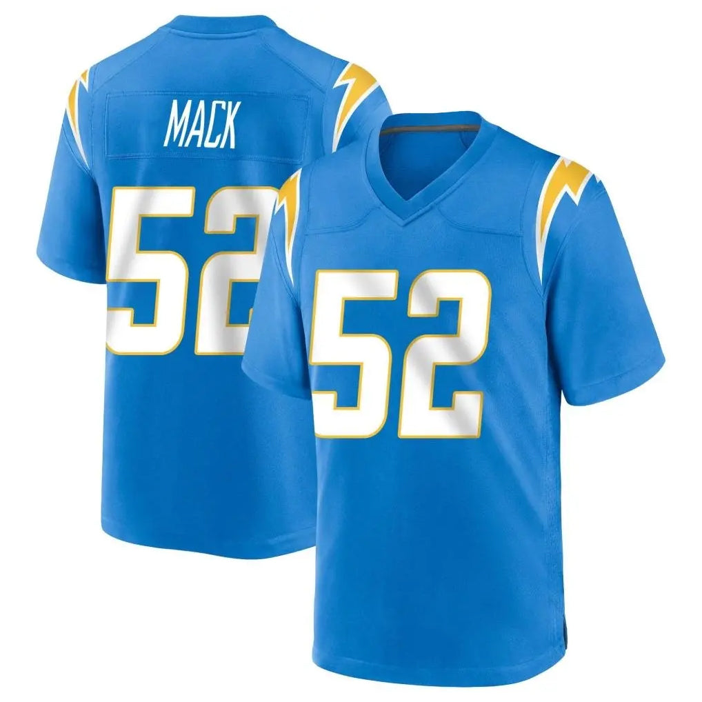 LA.Chargers #52 Khalil Mack Player Blue Home Game Gdoa Stitched Jerseys