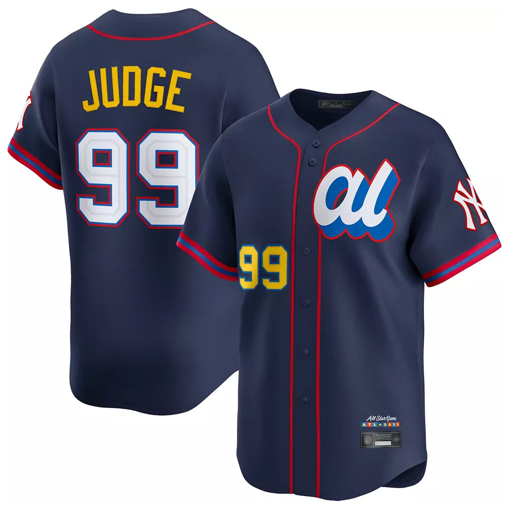 NY.Yankees #99 Aaron Judge Player Navy All Star Limited Home Fdoa Stitched Jerseys