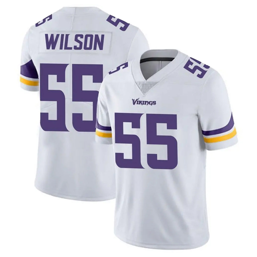 M.Vikings #55 Eric Wilson Player White Limited Vapor Untouchable Home Game Gdoa Stitched Jerseys