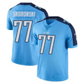 T.Titans #77 Peter Skoronski Player Light Blue Limited Color Rush Home Game Gdoa Stitched Jerseys