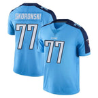 T.Titans #77 Peter Skoronski Player Light Blue Limited Color Rush Home Game Gdoa Stitched Jerseys