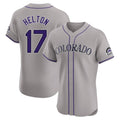 C.Rockies #17 Todd Helton Player Gray Limited Elite Home Gdoa Stitched Jerseys