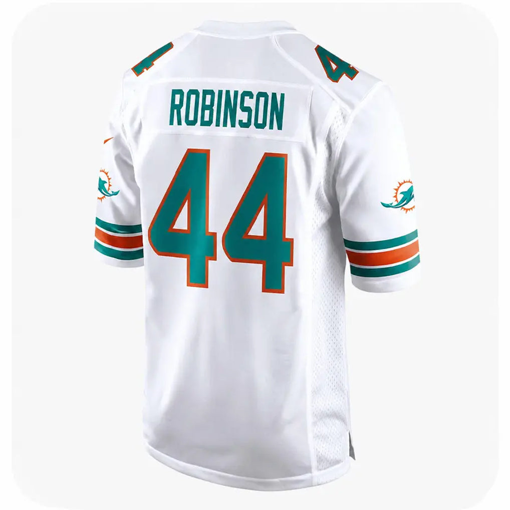 M.Dolphins #44 Chop Robinson Player White Limited Home Game Gdoa Stitched Jerseys