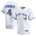 T.Blue Jays #4 George Springer Player White Home Limited Fdoa Stitched Jerseys