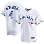 T.Blue Jays #4 George Springer Player White Home Limited Fdoa Stitched Jerseys