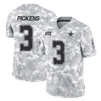 D.Cowboys #3 George Pickens Player Arctic Camo Salute to Service Limited Home Game Gdoa Stitched Jerseys