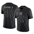 NY.Giants #20 Greg Newsome II Player Black Limited Reflective Home Game Gdoa Stitched Jerseys