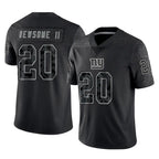 NY.Giants #20 Greg Newsome II Player Black Limited Reflective Home Game Gdoa Stitched Jerseys