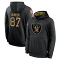 LV.Raiders #87 Michael Mayer Player Black Salute to Service Hoodies Limited Game Gdoa Stitched Jerseys