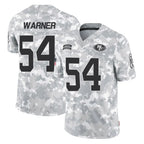 SF.49ers #54 Fred Warner Player Arctic Camo Limited Salute To Service Home Game Gdoa Stitched Jerseys