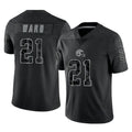 C.Browns #21 Denzel Ward Player Black Reflective Home Game Gdoa Stitched Jerseys