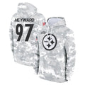 P.Steelers #97 Cameron Heyward Player Arctic Camo Limited Salute to Service Pullover Hoodies Game Gdoa Stitched Jerseys