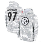 P.Steelers #97 Cameron Heyward Player Arctic Camo Limited Salute to Service Pullover Hoodies Game Gdoa Stitched Jerseys