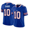 B.Bills #10 Khalil Shakir Player Royal Vapor F.U.S.E. Limited Home Game Gdoa Stitched Jerseys